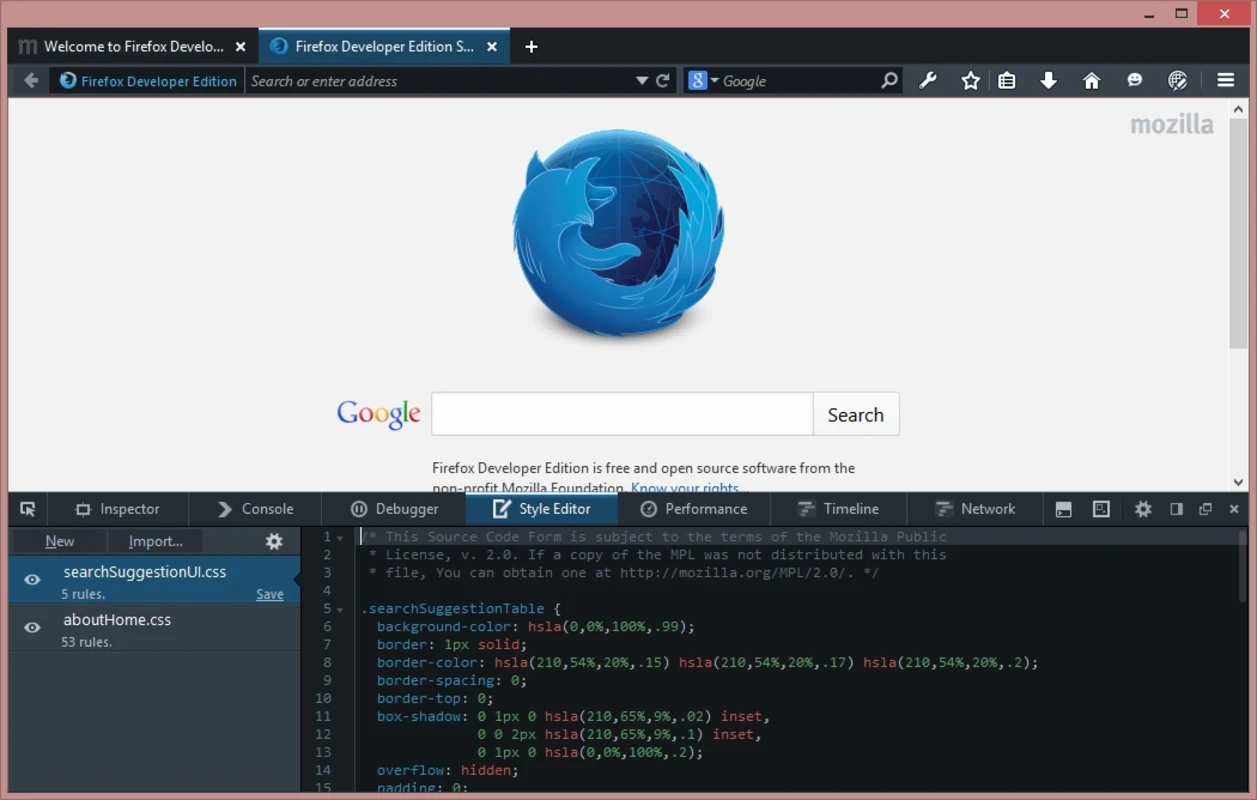 Firefox Developer Edition — 截圖 4